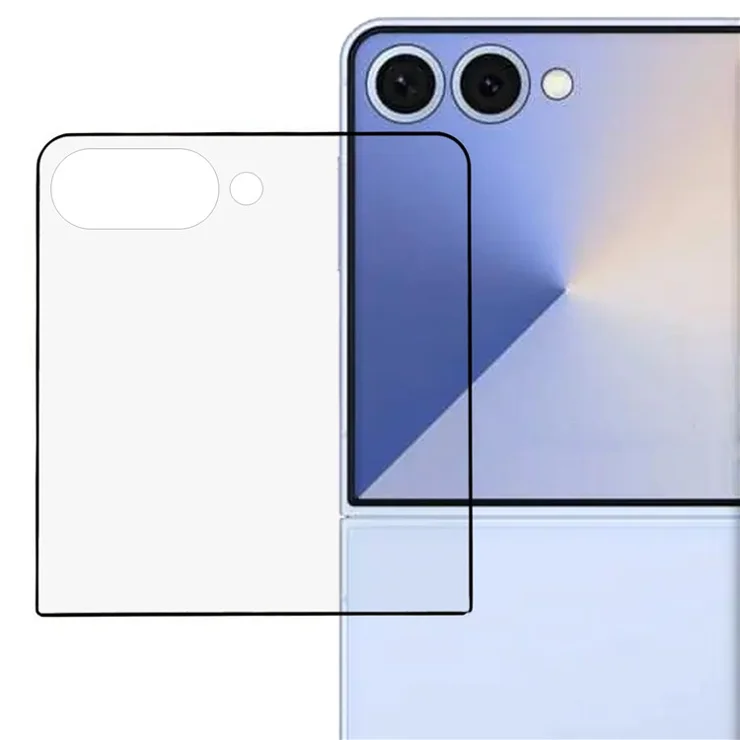 Techsuit - 111D Full Cover / Full Glue Glass [Front Screen] - Samsung Galaxy Z Flip7 - Black