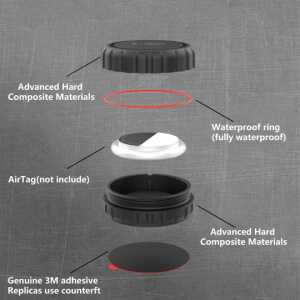 Alternative view of Tech-protect 3m Pouch Apple Airtag 1 / 2 Black
