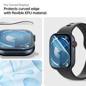 Spigen Elite Shield ”ez Fit” 2-pack Apple Watch 10 / 11 (42 Mm) Clear - Image 3
