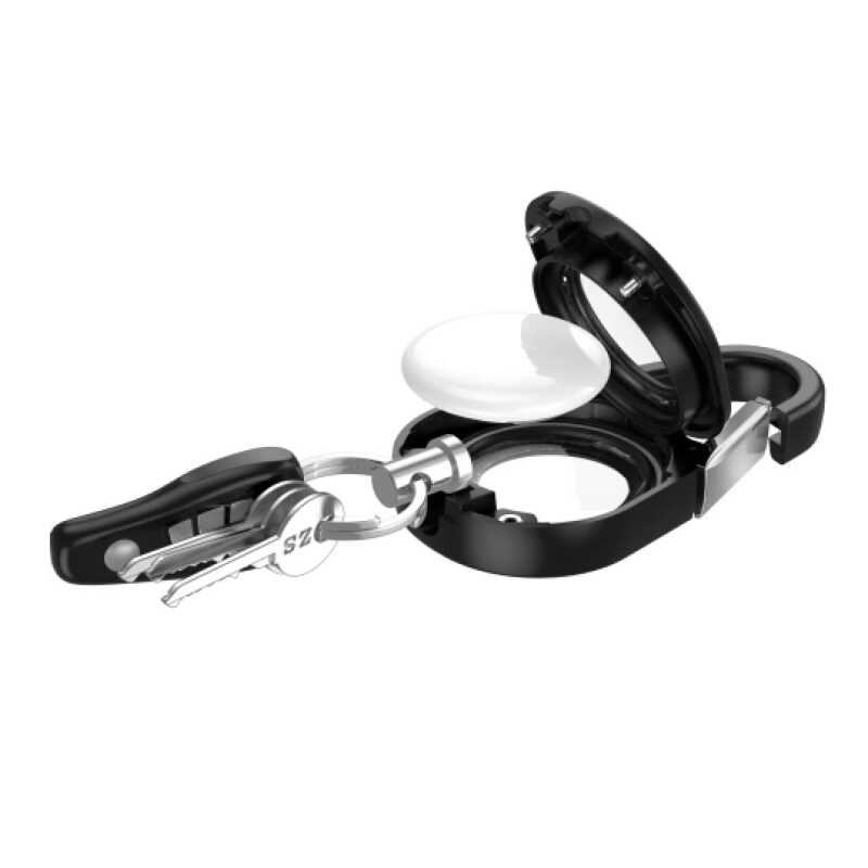Tech-protect Slidelock Carabiner Keychain Apple Airtag 1 / 2 Black - Image 2