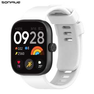 Λουράκι Σιλικόνης Sonique Color για Xiaomi Redmi Watch 4 / Redmi Watch 5 Λευκό