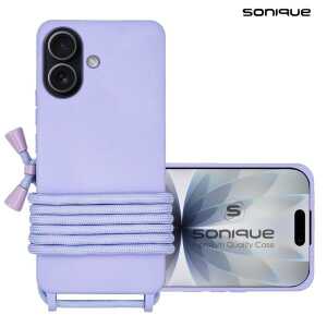 Θήκη Σιλικόνης με Κορδόνι CarryHang Sonique Apple iPhone 17 Λιλά