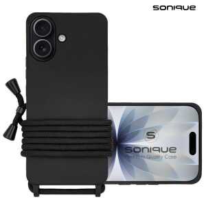 Θήκη Σιλικόνης με Κορδόνι CarryHang Sonique Apple iPhone 17 Μαύρο
