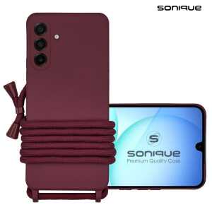 Θήκη Σιλικόνης με Κορδόνι CarryHang Sonique Samsung Galaxy A17 4G / 5G Μπορντώ