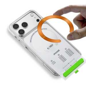 Alternative view of Tech-protect Mmp-210 Magnetic Magsafe Ring 2-pack Black & Cosmic Orange