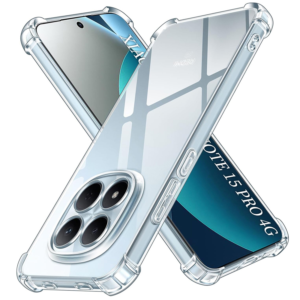 Techsuit - Shockproof Clear Silicone - Xiaomi Redmi Note 15 Pro 4G - Clear Techsuit - Shockproof Clear Silicone - Xiaomi Redmi Note 15 Pro 4G - Clear