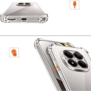 Techsuit - Shockproof Clear Silicone - Xiaomi Redmi Note 15 5G / Note 15 4G / Poco M8 5G - Clear