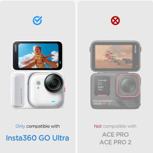 Alternative view of Spigen - (2 pack) Glas.tR Slim, Back Screen (AGL11171) - Insta360 Go Ultra - Clear