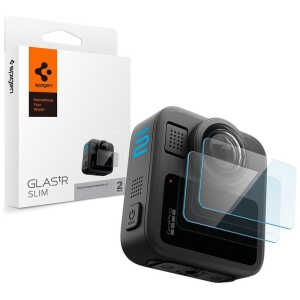 Spigen - (2 pack) Glas.tR Slim, Back Screen (AGL11230) - GoPro MAX 2 - Clear