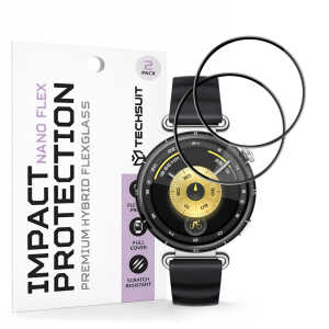 Techsuit - Nano Flex (2 pack) - Huawei Watch GT 6 41mm - Black