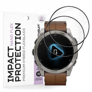 Techsuit - Nano Flex (2 pack) - Garmin Fenix 8 / Fenix 8 Pro 51mm - Black