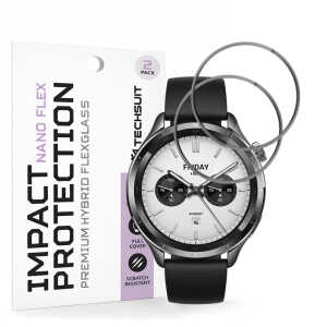 Techsuit - Nano Flex (2 pack) - Xiaomi Watch S4 - Black