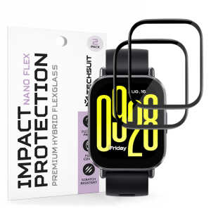 Techsuit - Nano Flex (2 pack) - Xiaomi Redmi Watch 5 Active - Black