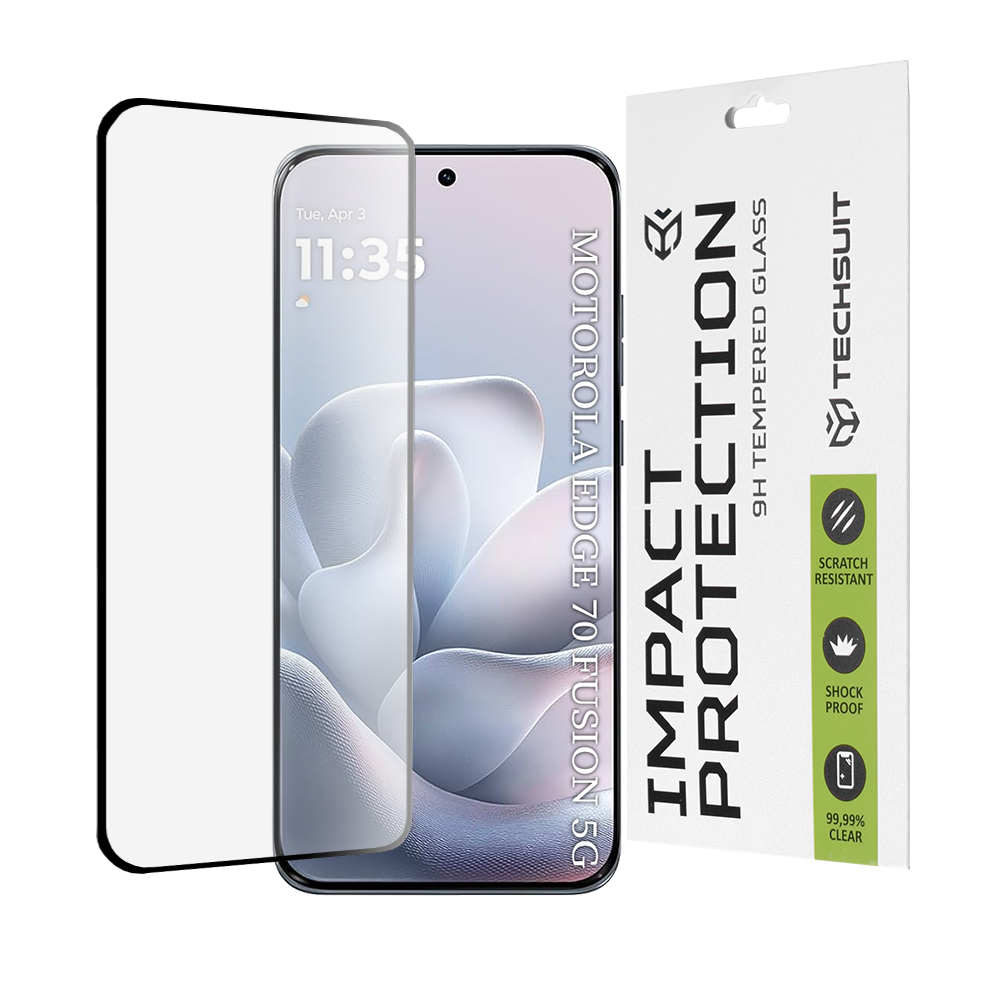 Techsuit - 111D Full Cover / Full Glue Glass / 3D Curved Screen - Motorola Edge 70 Fusion - Black Techsuit - 111D Full Cover / Full Glue Glass / 3D Curved Screen - Motorola Edge 70 Fusion / 70 Fusion+ Plus 5g - Black