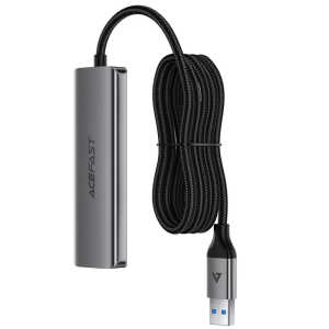 Acefast - Hub 4 in 1 (J17) - 4 x USB3.0, 5Gbps, Plug & Play, Aluminum Alloy, 5V/3A, USB Cable, 1m - Metal Gray - Image 3