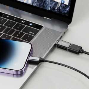 Alternative view of Tech-protect Ultraboost USB-C/USB-A OTG Adapter Black