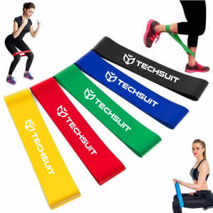 Techsuit TS-01 Σετ 5 Ελαστικών Ιμάντων Αντίστασης για Yoga, Pilates & Home Fitness Πολύχρωμο