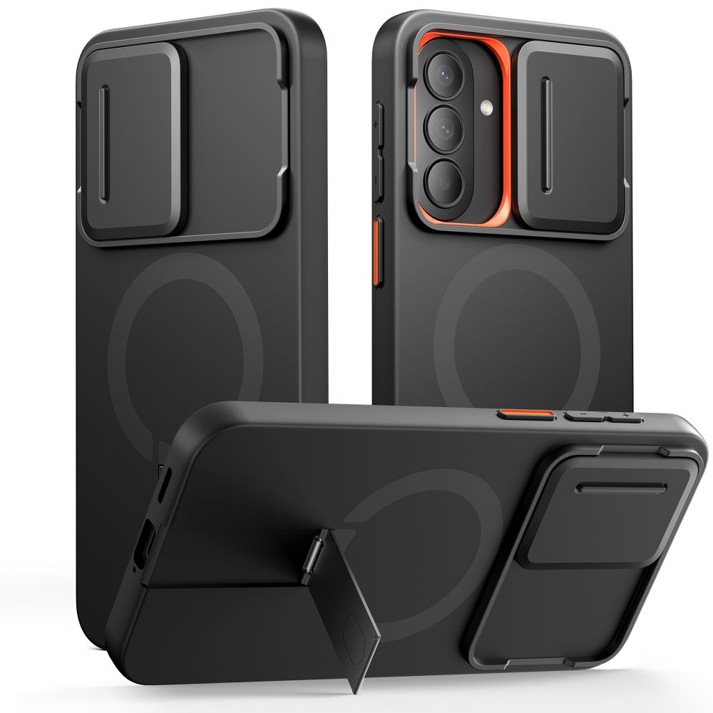 Tech-protect Kevlar Aura Magsafe Galaxy A57 Black/orange Tech-protect Kevlar Aura Magsafe Galaxy A57 Black/orange