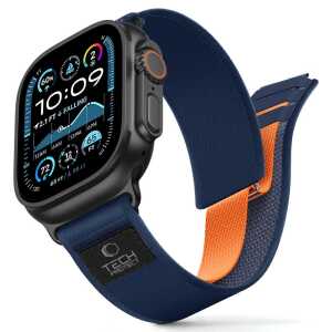 Tech-protect Nylon Elite Apple Watch 8 / 9 / 10 / 11 / Se / Ultra (44 / 45 / 46 / 49 Mm) Navy/orange