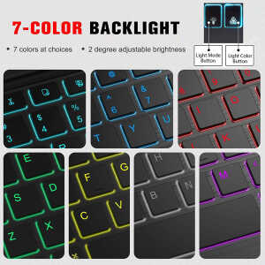 Techsuit AirKeys WK1 Ασύρματο Bluetooth Πληκτρολόγιο για Android / iOS / Windows με RGB Φωτισμό & USB-C Μαύρο