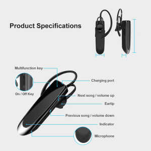 Techsuit UrbanEar CB1 Bluetooth Handsfree Ακουστικό με Noise Cancelling & USB-C Μαύρο Techsuit UrbanEar CB1 Bluetooth Handsfree Ακουστικό με Noise Cancelling & USB-C Μαύρο - Image 3