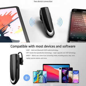 Techsuit UrbanEar CB1 Bluetooth Handsfree Ακουστικό με Noise Cancelling & USB-C Μαύρο Techsuit UrbanEar CB1 Bluetooth Handsfree Ακουστικό με Noise Cancelling & USB-C Μαύρο - Image 5