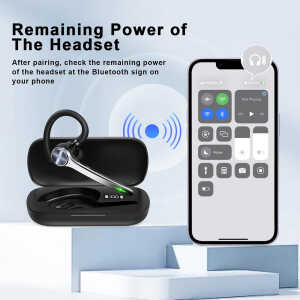 Techsuit NeXound G7 Bluetooth Handsfree Ακουστικό με ENC, Bluetooth 5.1, Qualcomm & Θήκη Φόρτισης 72 Ωρών Μαύρο - Image 6