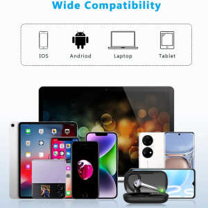 Techsuit NeXound G7 Bluetooth Handsfree Ακουστικό με ENC, Bluetooth 5.1, Qualcomm & Θήκη Φόρτισης 72 Ωρών Μαύρο - Image 7