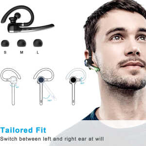 Techsuit NeXound G7 Bluetooth Handsfree Ακουστικό με ENC, Bluetooth 5.1, Qualcomm & Θήκη Φόρτισης 72 Ωρών Μαύρο - Image 3