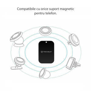 Techsuit MP03 Σετ 2 Μεταλλικών Πλακών MagSafe για Μαγνητικές Βάσεις Αυτοκινήτου Μαύρο Techsuit MP03 Σετ 2 Μεταλλικών Πλακών MagSafe για Μαγνητικές Βάσεις Αυτοκινήτου Μαύρο
