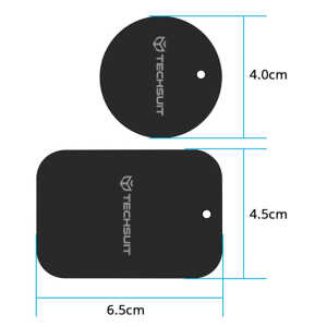 Techsuit MP03 Σετ 2 Μεταλλικών Πλακών MagSafe για Μαγνητικές Βάσεις Αυτοκινήτου Μαύρο Techsuit MP03 Σετ 2 Μεταλλικών Πλακών MagSafe για Μαγνητικές Βάσεις Αυτοκινήτου Μαύρο