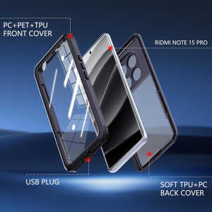 ShellBox - Waterproof IP68 Case - Xiaomi Redmi Note 15 Pro 5G - Black