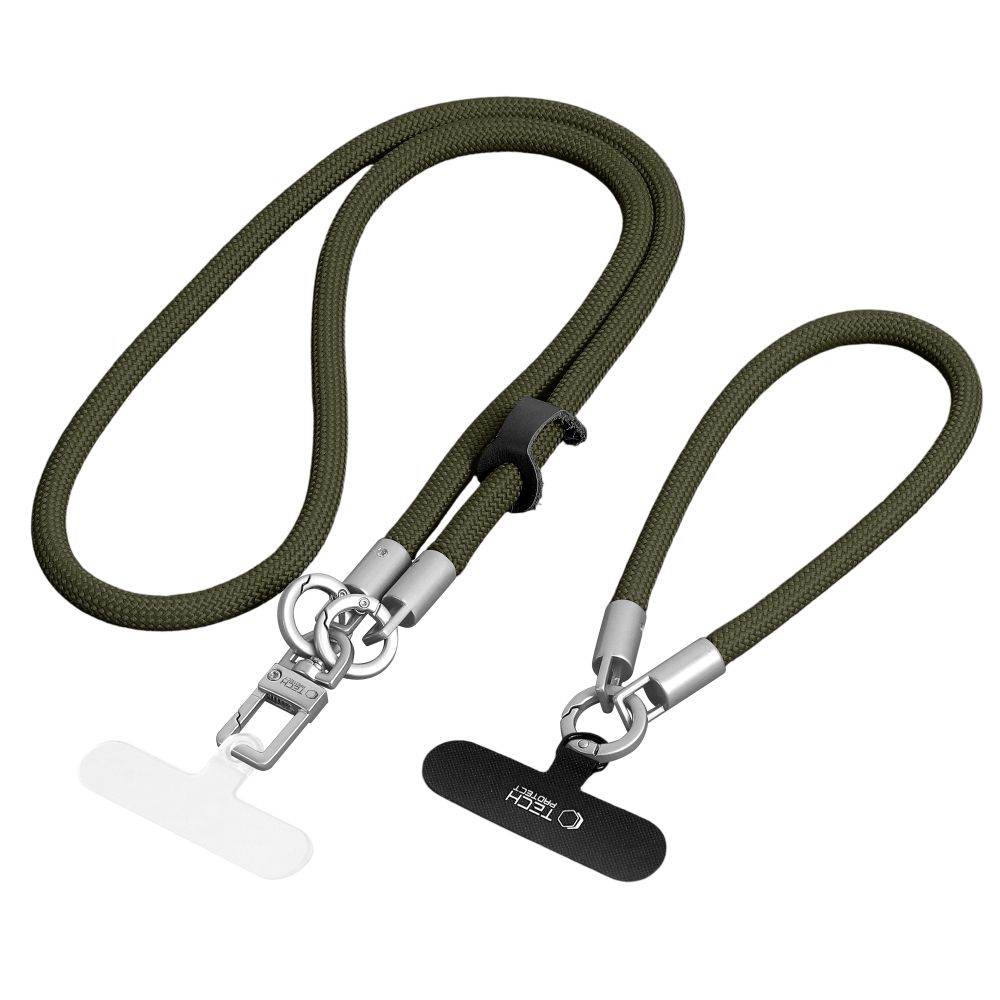 Tech-protect C10s Rope Crossbody & Wrist Olive Green/titanium Tech-protect C10s Rope Crossbody & Wrist Olive Green/titanium