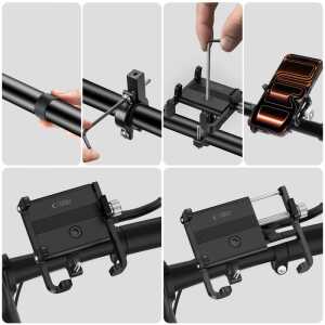 Tech-protect V5 Handlebar & Stem Universal Bike Mount Black Tech-protect V5 Handlebar & Stem Universal Bike Mount Black
