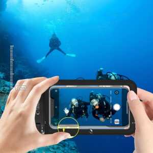 Tech-Protect UWC9 Universal Waterproof Case 8.9" Black/orange