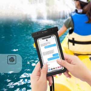 Tech-Protect UWC9 Universal Waterproof Case 8.9" Black/orange