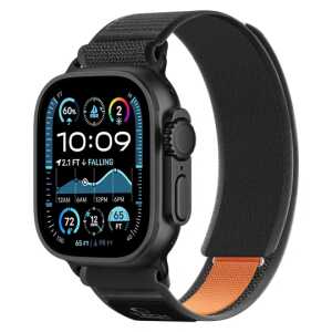 Alternative view of Tech-protect Nylon Elite Apple Watch 8 / 9 / 10 / 11 / Se / Ultra (44 / 45 / 46 / 49 Mm) Black/orange