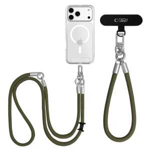 Tech-protect C10s Rope Crossbody & Wrist Olive Green/titanium Tech-protect C10s Rope Crossbody & Wrist Olive Green/titanium