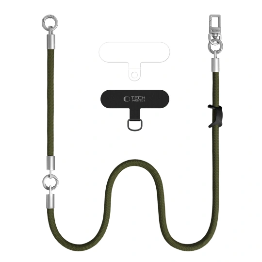Tech-protect C10s Rope Crossbody & Wrist Olive Green/titanium Tech-protect C10s Rope Crossbody & Wrist Olive Green/titanium - Image 2