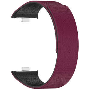 Techsuit - Watchband (W016) - Xiaomi Redmi Watch 4 / Watch 5 / Watch 6 - Wine Red / Black
