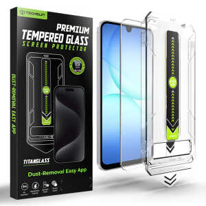 Techsuit - [Fingerprint Unlock Compatible] TitanGlass CrystalHD - Samsung Galaxy A36 5G / A37 5G - Clear