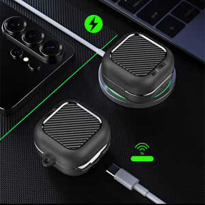 Techsuit - CarbonFiber - for Samsung Galaxy Buds 4 / Buds 4 Pro - Black - Image 4