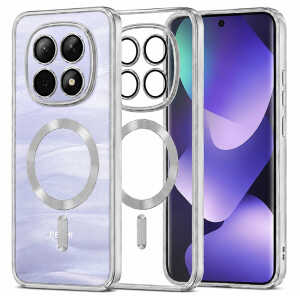 Techsuit - Luxury Crystal MagSafe - Xiaomi Redmi Note 15 5G / Note 15 4G / Poco M8 5G - Silver