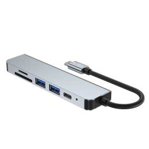 Hub 6in1 Tech-protect V4 Gray