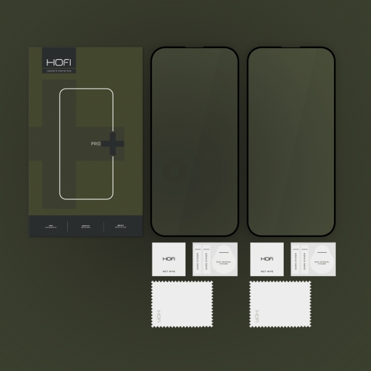 SzkŁo Hartowane Hofi Glass Pro+ 2-pack Iphone 16 Pro Max Black Hofi Glass Pro+ 2-pack iPhone 16 Pro Max / 17 Pro Max - Black - Image 4