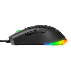 Havit - Wired Gaming Mouse (MS1036) -  with RGB Lights, 1200/1600/2400/4800/6400/7200 DPI, 1.6m, 5V - Black - Image 3
