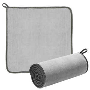 Baseus - Car Drying Towel (CRXCMJ-0G) - High-Quality Microfiber for Detailing, No Fiber/Color Loss, Universal, 40x40cm - Grey