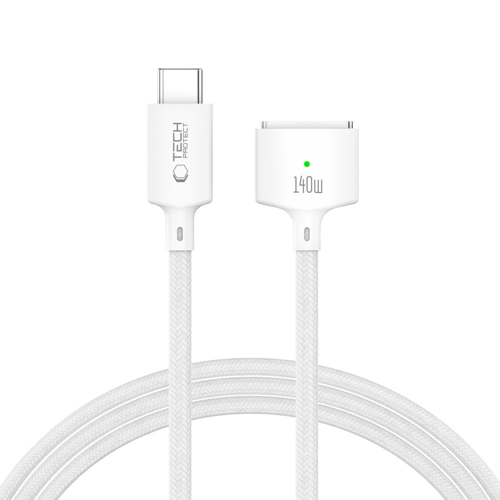 Tech-protect Mmc01 Ultraboost Magnetic Macbook Cable Type-c To Magsafe 3 140w 200cm White Tech-protect Mmc01 Ultraboost Magnetic Macbook Cable Type-c To Magsafe 3 140w 200cm White