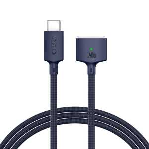 Tech-protect Mmc01 Ultraboost Magnetic Macbook Cable Type-c To Magsafe 3 140w 200cm Midnight Blue