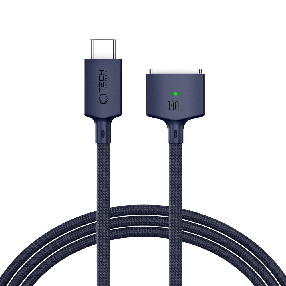 Tech-protect Mmc01 Ultraboost Magnetic Macbook Cable Type-c To Magsafe 3 140w 200cm Midnight Blue Tech-protect Mmc01 Ultraboost Magnetic Macbook Cable Type-c To Magsafe 3 140w 200cm Midnight Blue